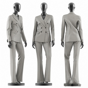 Woman Gray Suit